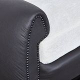 Italian Art Deco Leather and Fabric Club chairs-Armchairs, 1950s, Set of 2