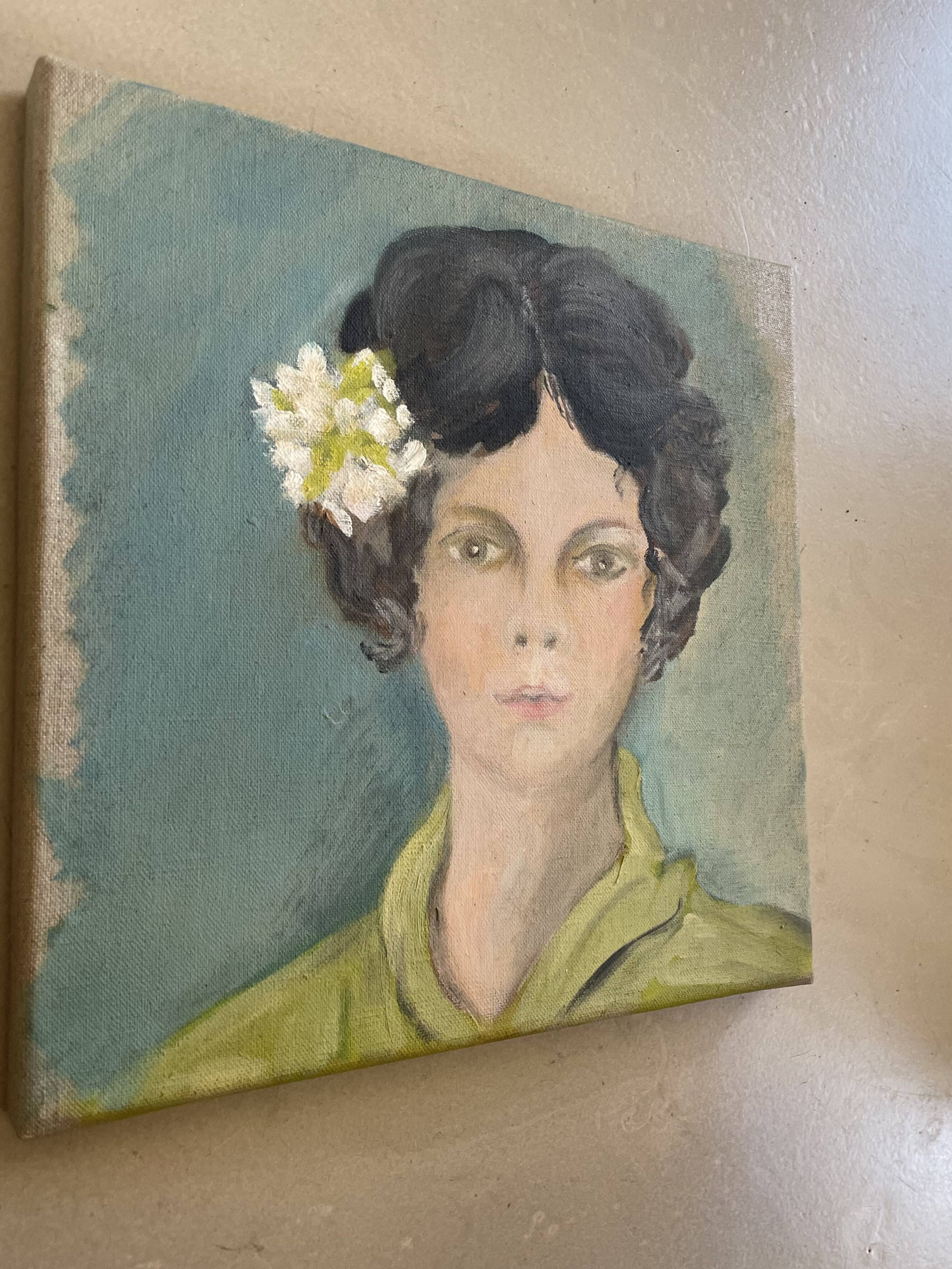 Oil on canvas, portrait of a woman