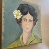 Oil on canvas, portrait of a woman