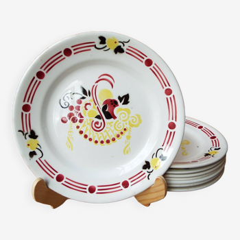 8 assiettes plates