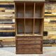 1950s pitch pine workshop cabinet