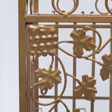 Gold metal wine rack or cocktail bar, 1950s, italy