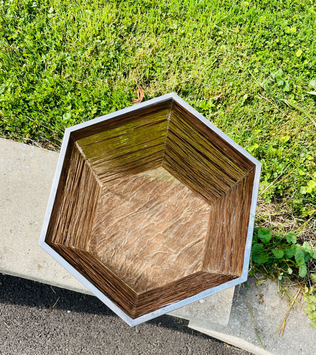 Plexiglas office basket 1970