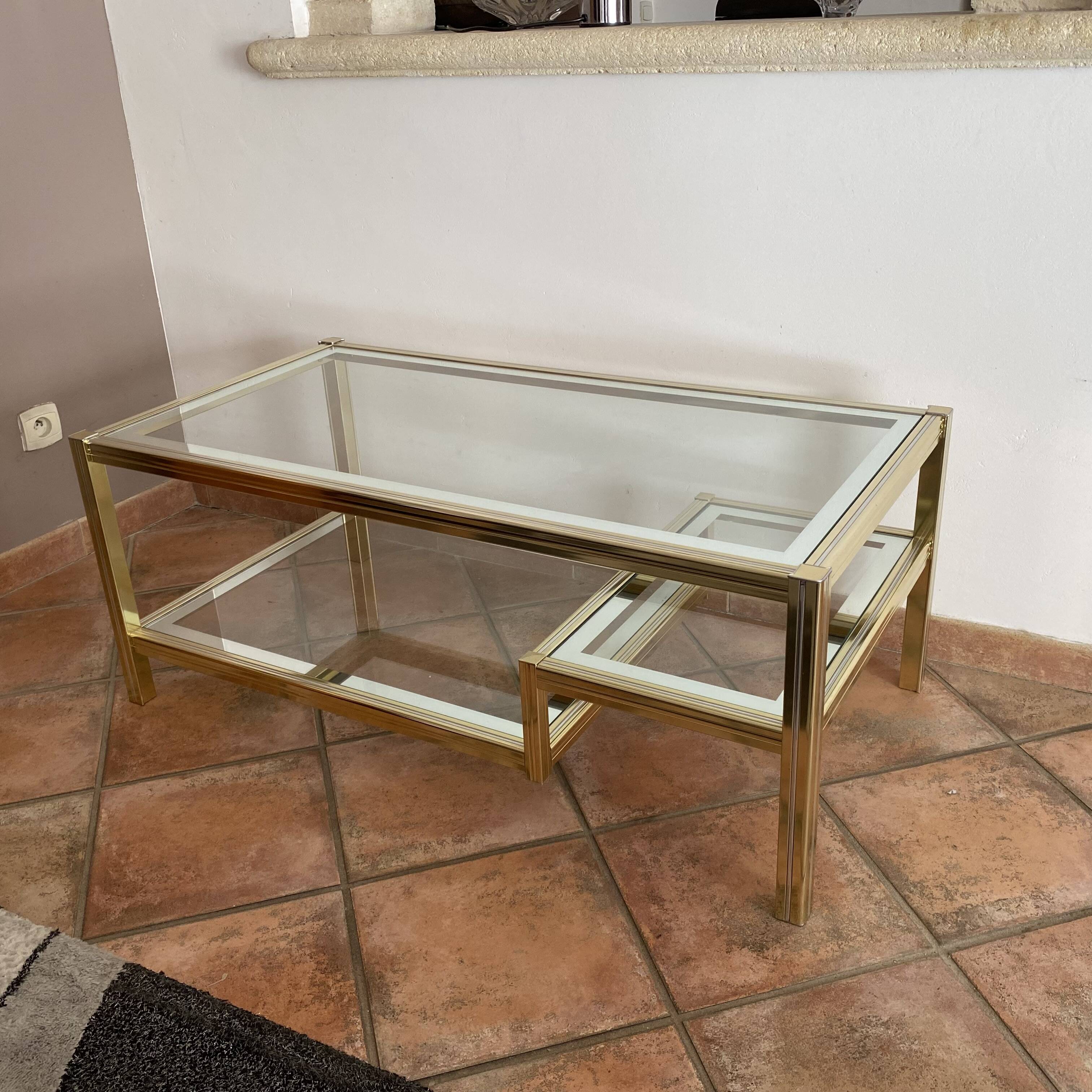 Roche Bobois coffee table. 1970. Hollywood Regency. 110x75