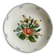 Gien Vintage Plate with Floral Pattern and Blue Border