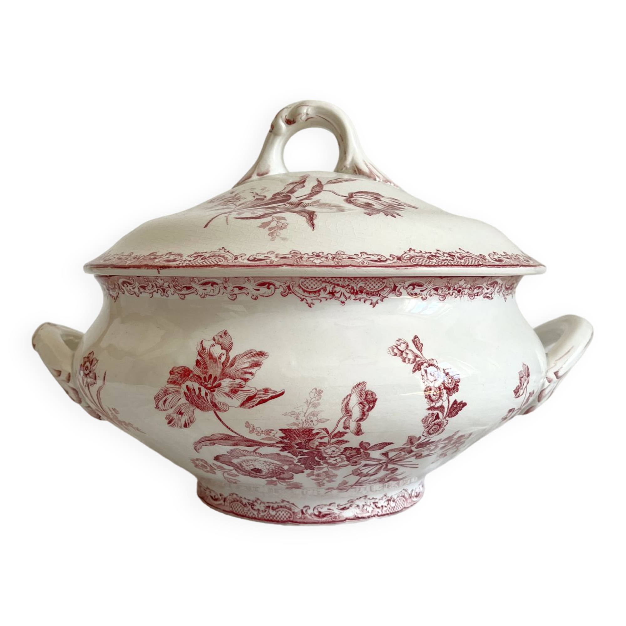 Fontanges ironstone tureen, Sarreguemines