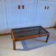 Cherry and glass coffee table