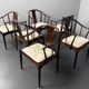 Set of 6 armchairs, “Chinese Chair” model FH 4283, designed by Hans J. Wegner for Fritz Hansen, Denmark, 1979