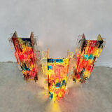 Set of 3 vintage wall lights 'Chartres' Willem Van Oyen Raak