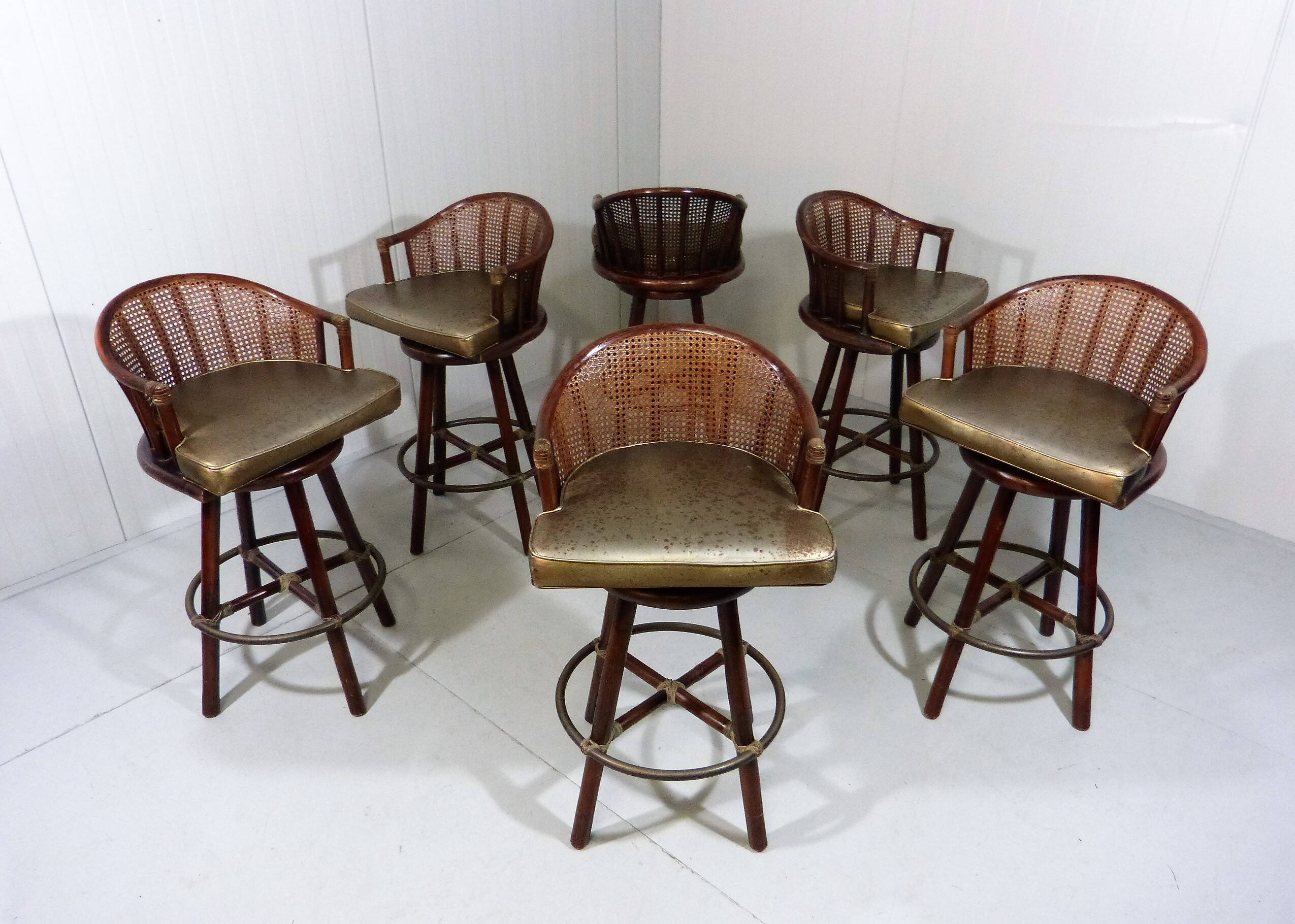 Elinor McGuire bar stools Hans Kaufeld 1960s