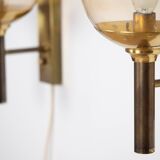 Pair of 2 wall lamps by Svend Mejlstrom, 1960s