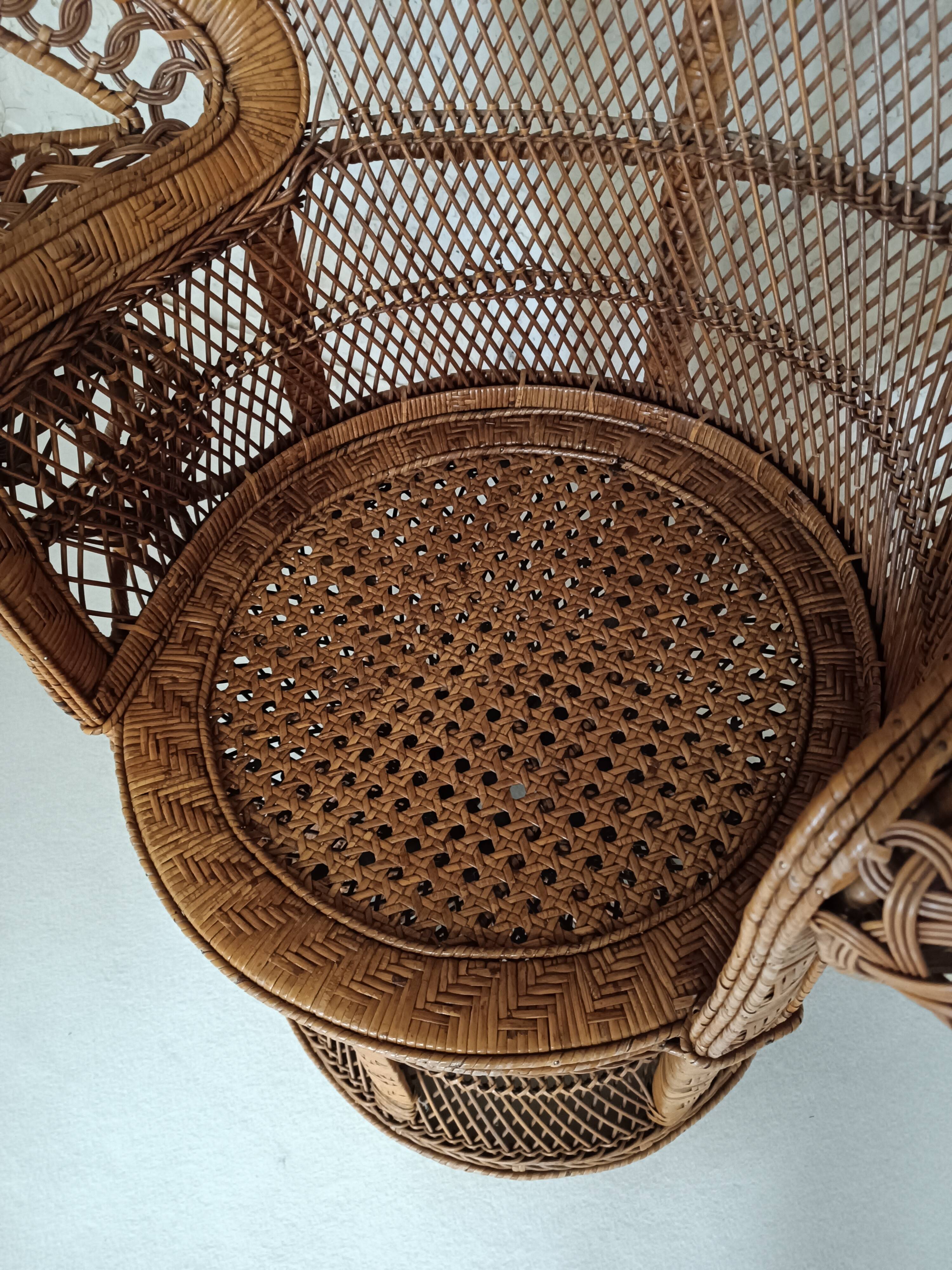 Emmanuelle rattan armchair 1970