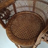 Fauteuil Emmanuelle rotin 1970