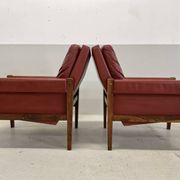Vintage Danish Lounge Chairs In Rosewood And Leather. 1960s