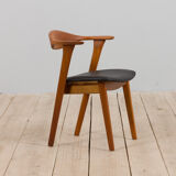 Fauteuil danois en teck massif Erik Kirkegaard années 1950