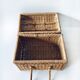 Panier rectangulaire en osier tressé