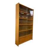 Shallow vintage wooden display cabinet/collection furniture.