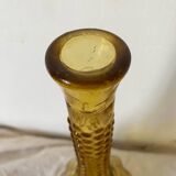 Carafe italienne Empoli verre ambre bulles , 1970