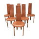 Série de 6 chaises en cuir
