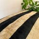 Coussin Ikat velours noir crème