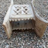 2 African carved wooden stools