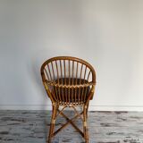 Bamboo and rattan chairs circa 60/70 from maison drucker