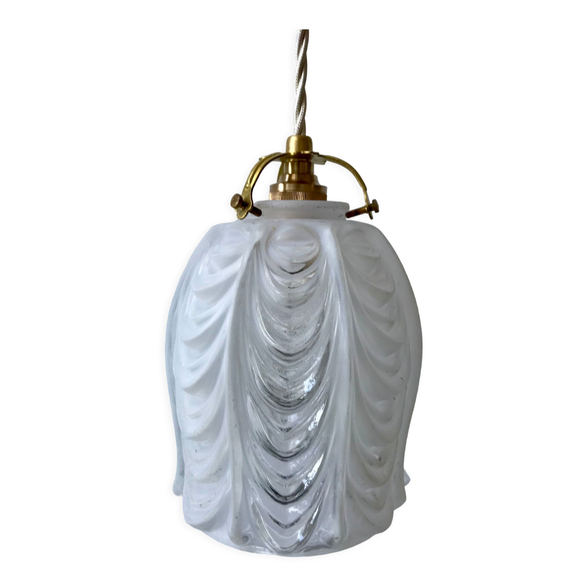 Art Deco frosted glass pendant lamp 30s