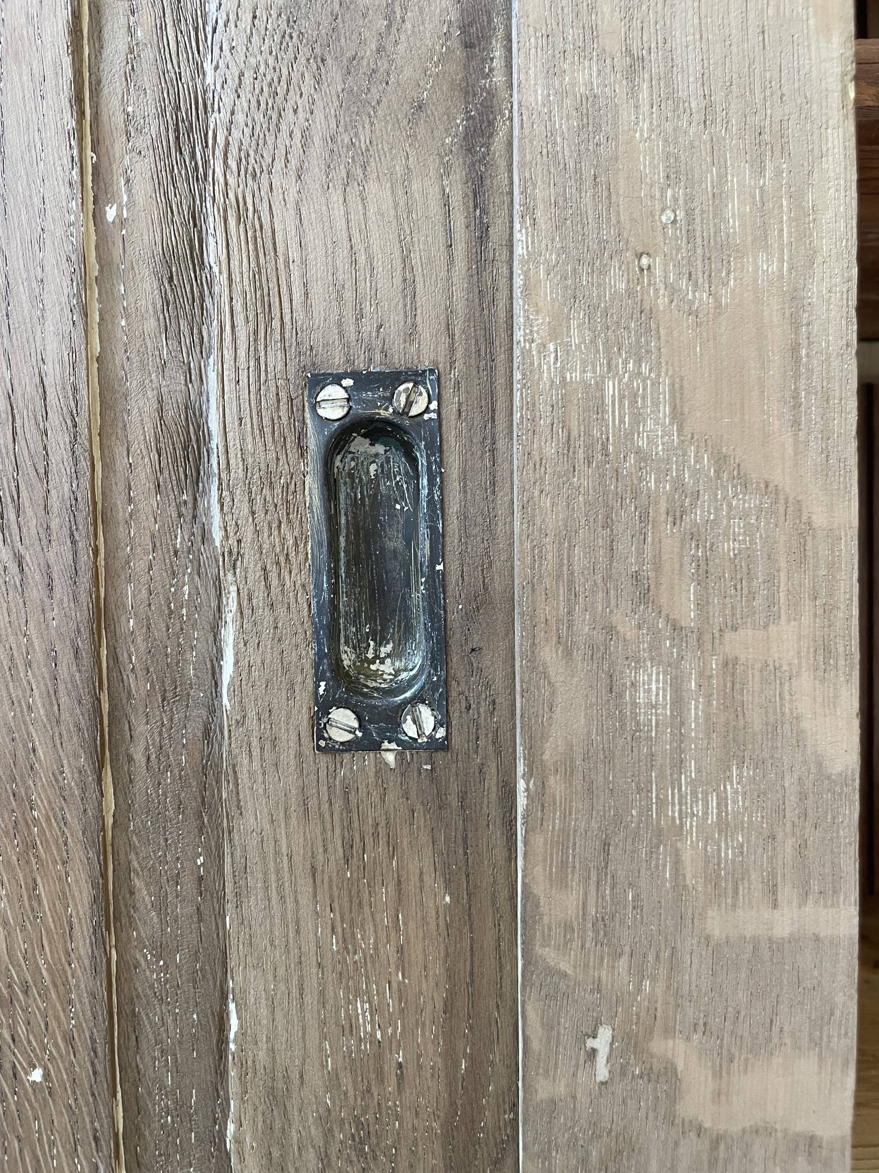 Large row of solid oak loom sliding doors