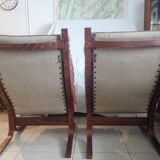 Pair of Scandinavian armchairs and ottoman Ingmar Relling Westnofa 1962