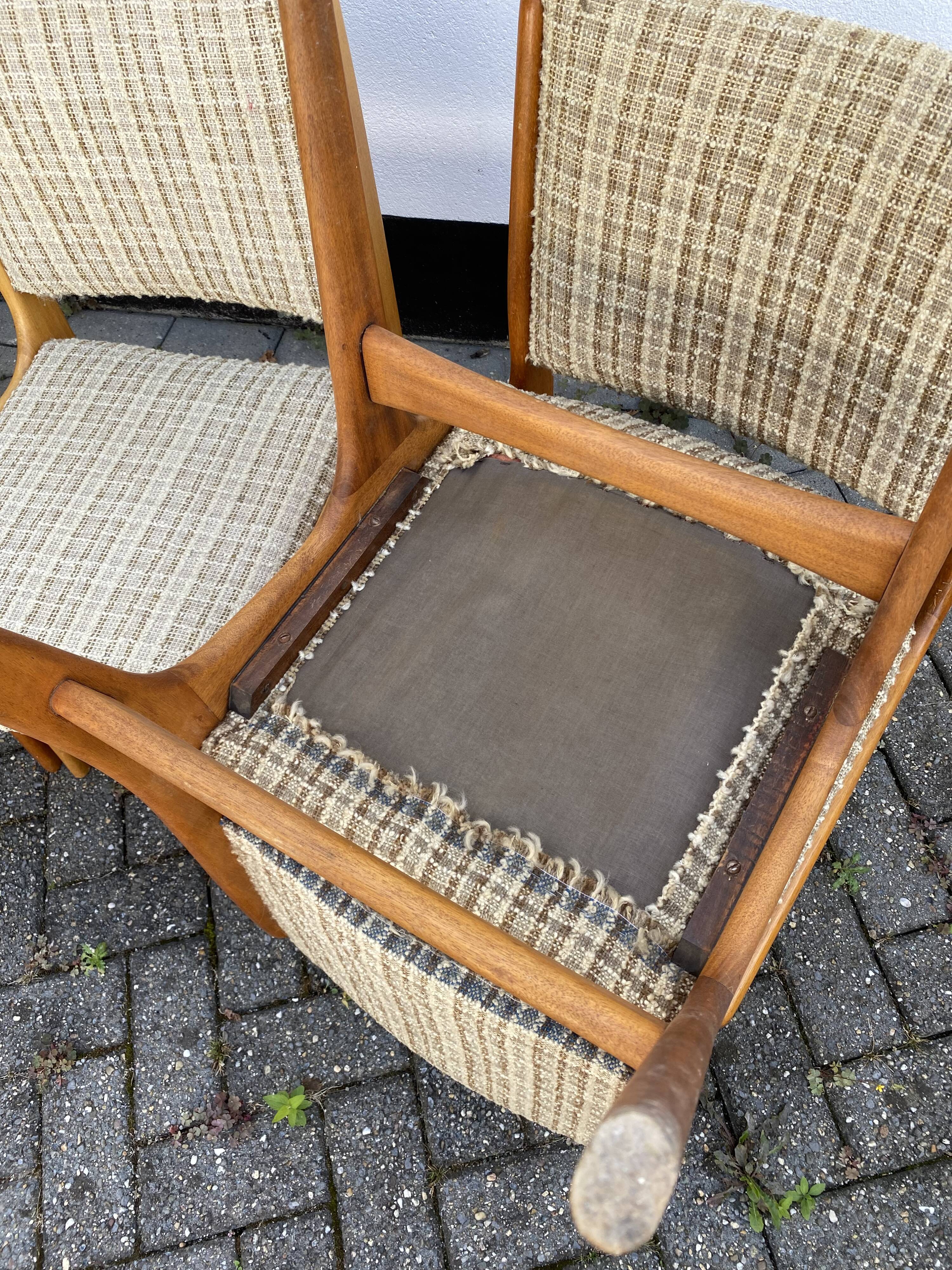 Set of 4 danish vintage teak dining chairs