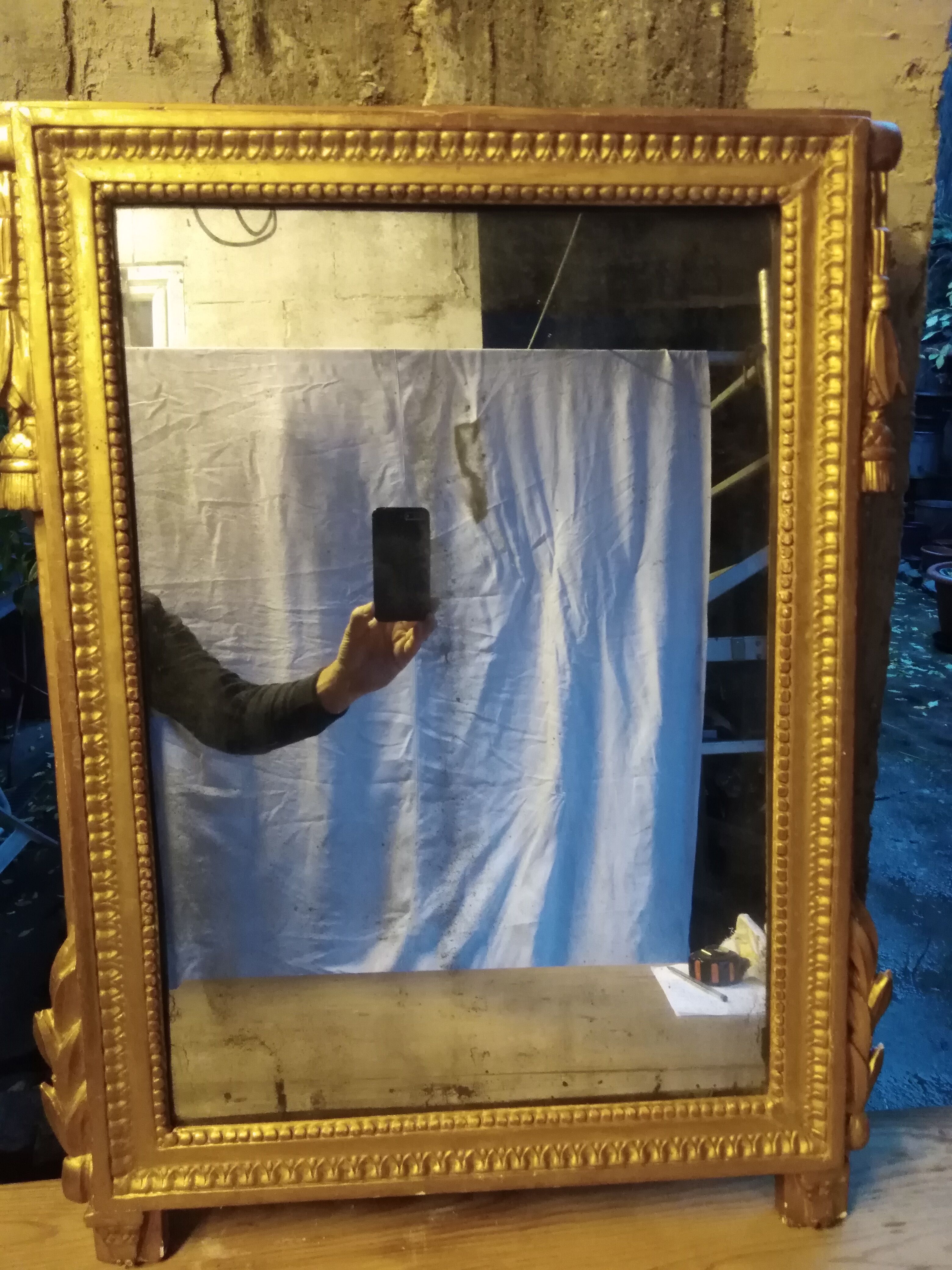 Mirror old mercury ice late 18th/de19th