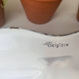 Enamelled sheet metal with inscriptions and hooks