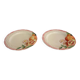 2 vintage pomegranate slip plates signed Francesco Guarino