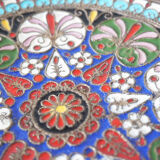 Enamelled brass mandala wall circle