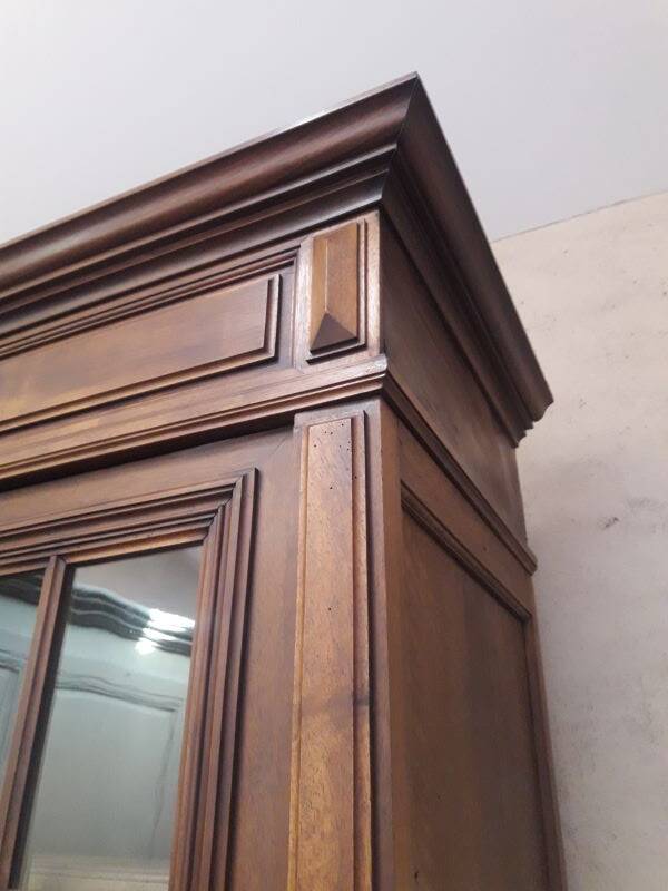 Walnut display cabinet 19th century H234cm