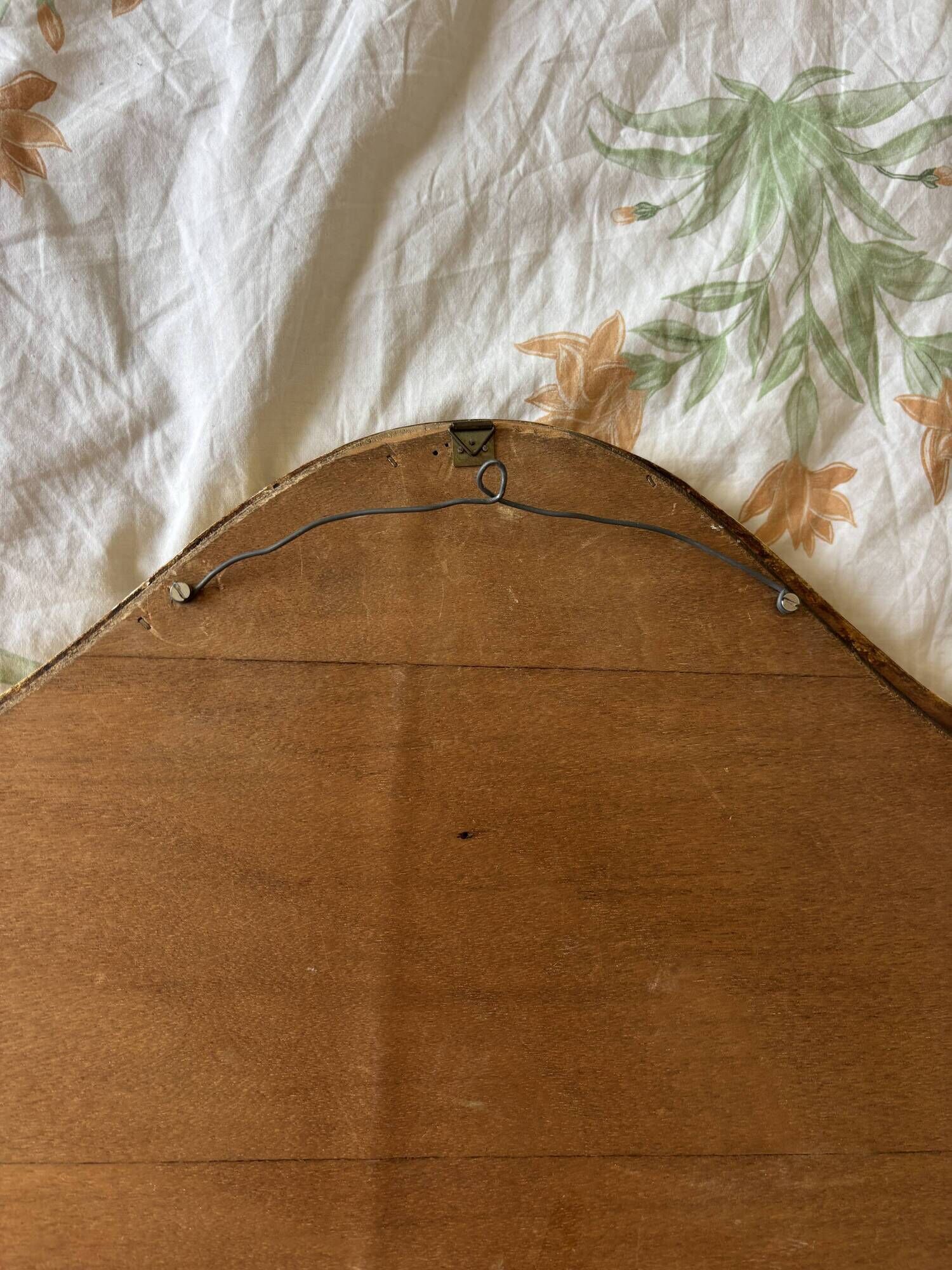 Vintage mirror 1960s Belgian rocaille style gilded wood - 61 x 49 cm