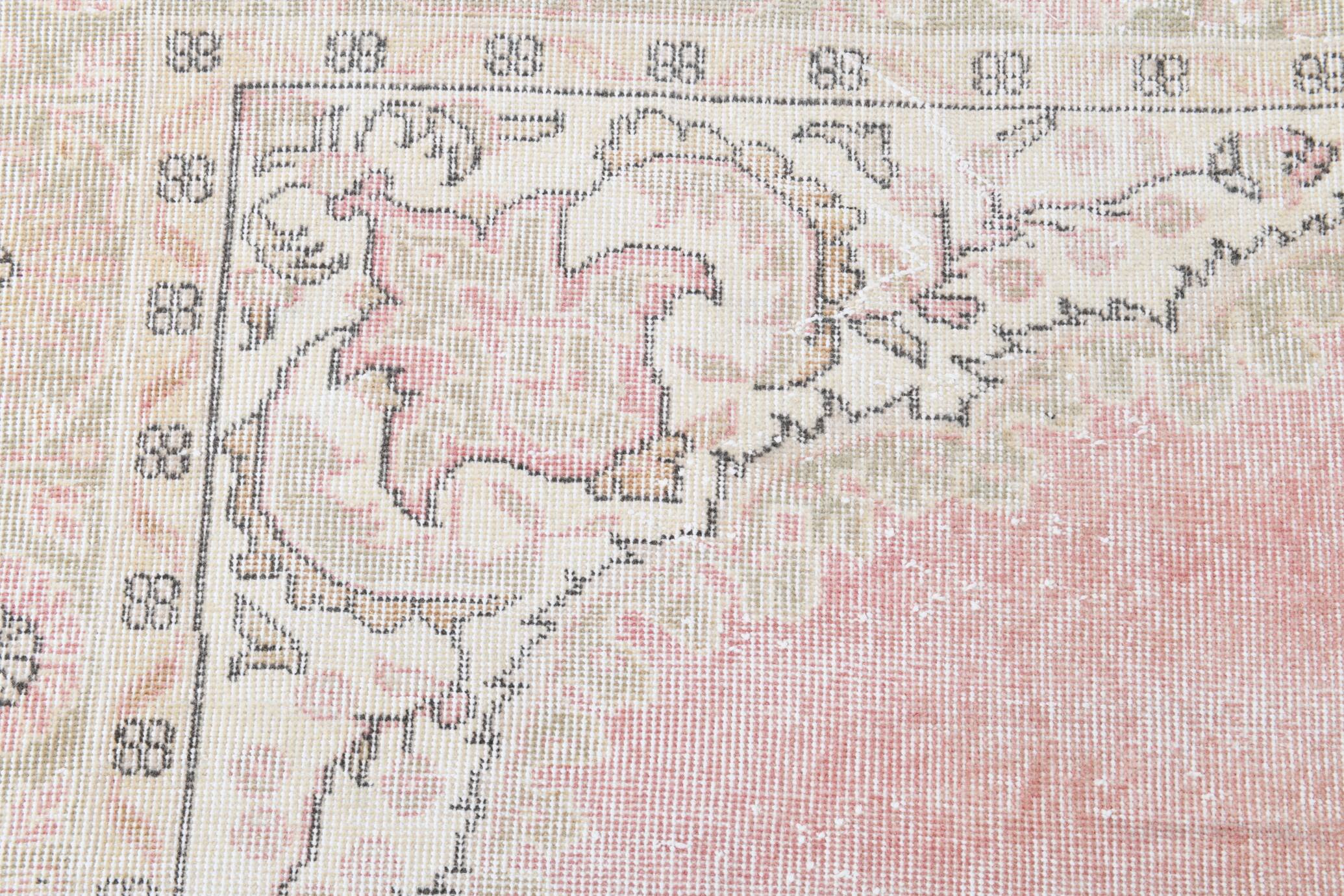 7x10 Shades Of Blush Pink Persian Rug,211x323Cm