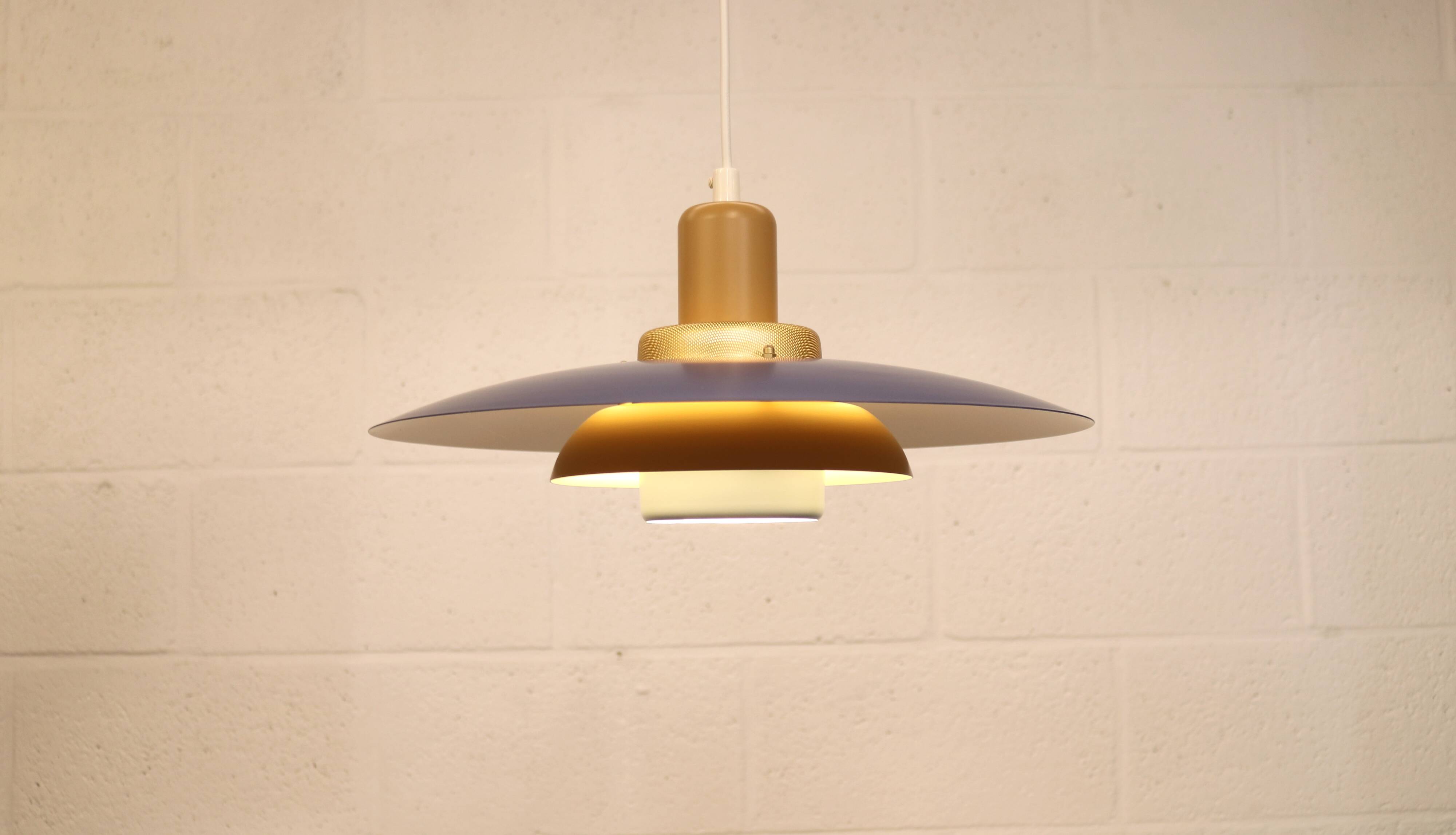 Vintage Danish Modern Design Lamp: Restored, Colourful Lighting