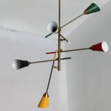 Sputnik chandelier in the Stilnovo style, 1950s.