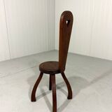 Brutalist rustic small chair stool side table plant table 1960’s