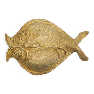 Bronze fish wall sculpture Chrystiane Charles for Maison Charles 1970