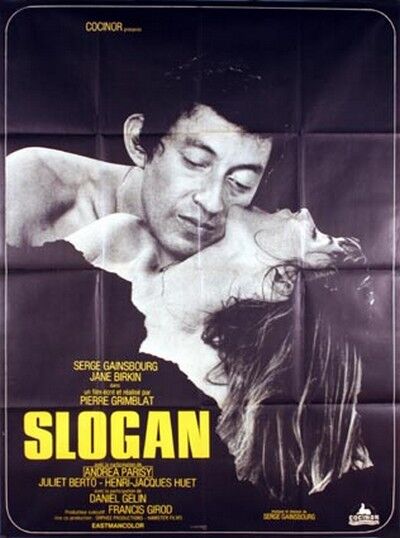 Original poster 1968. Slogan, Serge Gainbourg, Jane Birkin