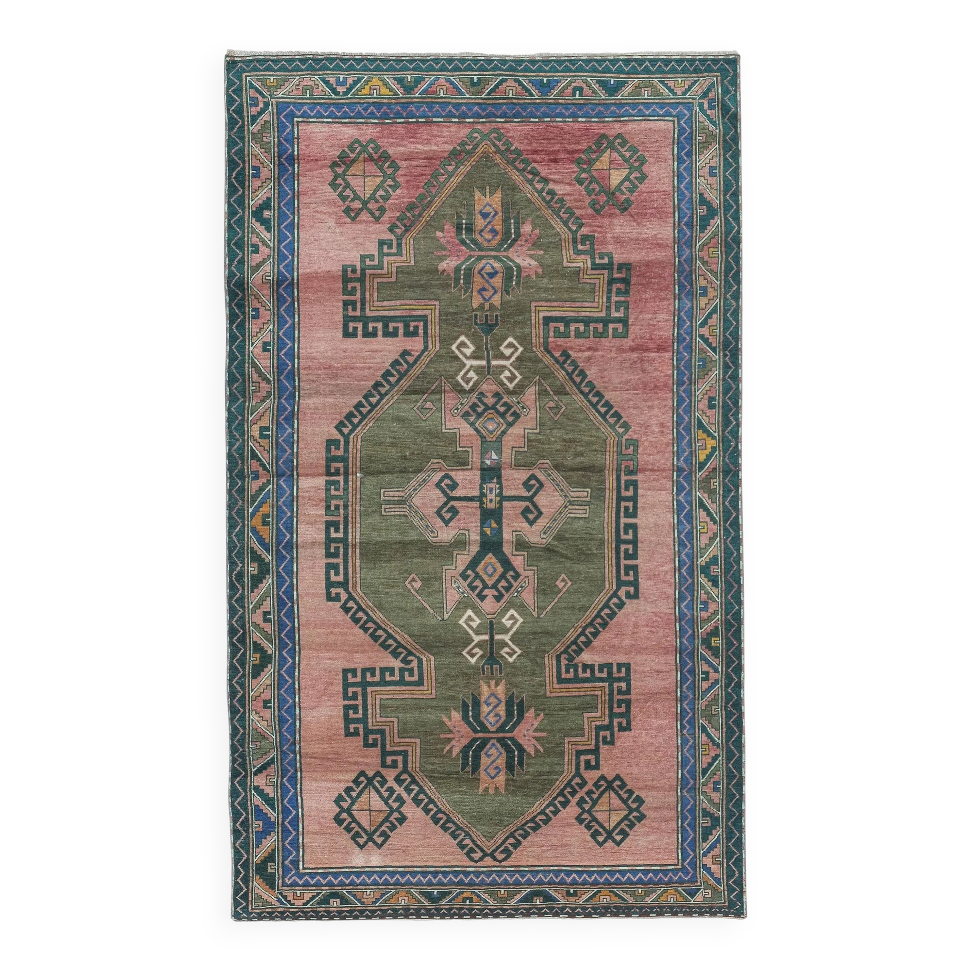 Vintage handmade Turkish rug 180x305 cm