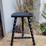 Low black stool