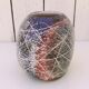 Ceramic pebble vase vintage scarified décor