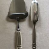 Ensemble cuillère et rabot à fromage Georg Jensen Argent