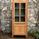 Parisian glass cabinet art deco raw wood