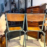 Pair of vintage school chairs