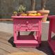 Vintage rattan bedside tables