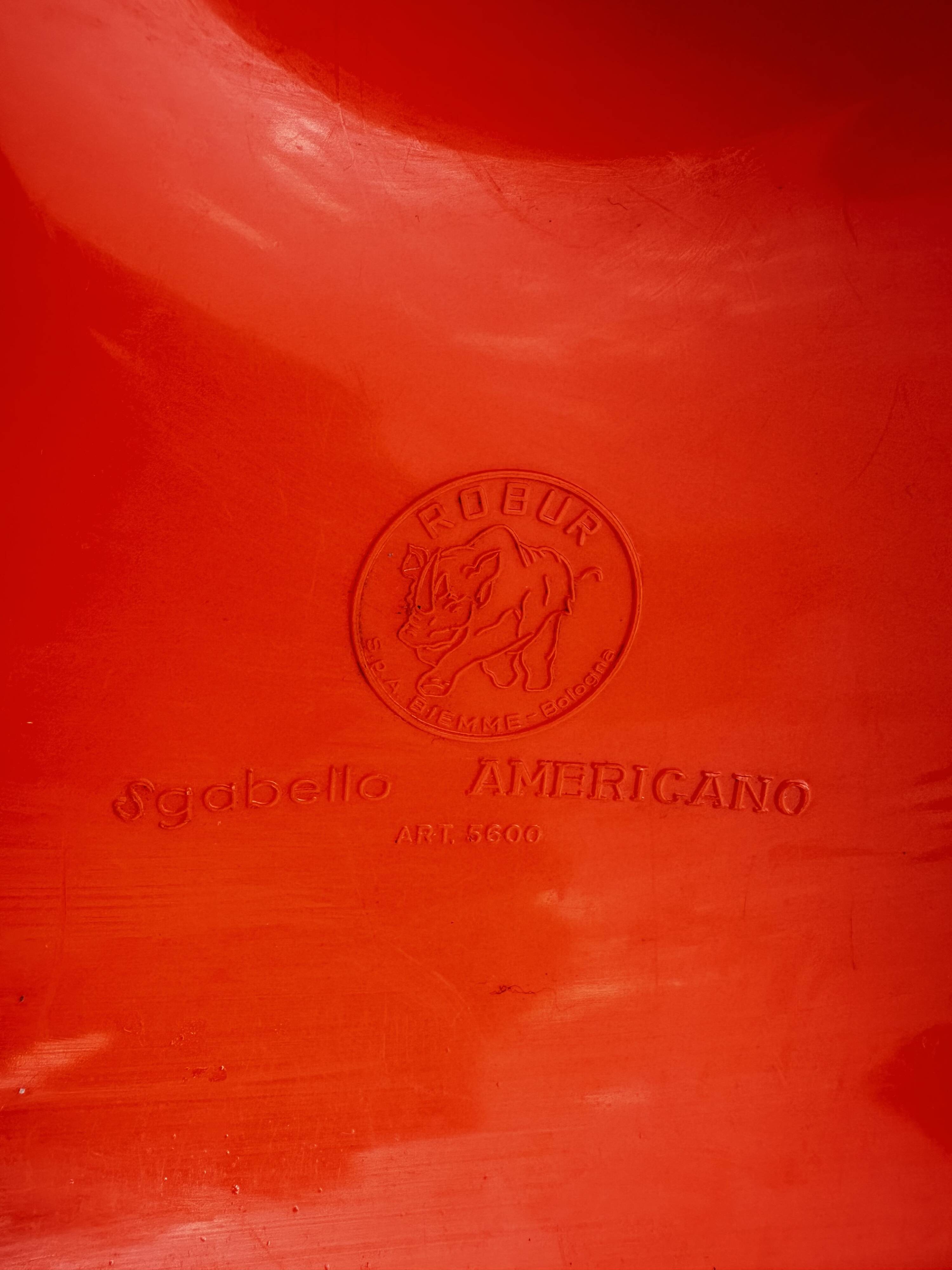 Sgabello Americano Robur diabolo stool orange